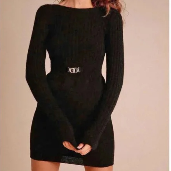 Rouje Paris Cody Sweater Dress Black Size EU 34 - Picture 2 of 11